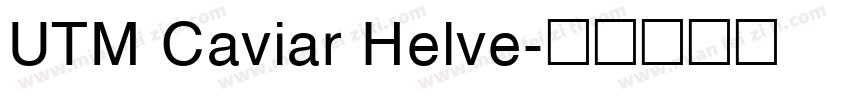 UTM Caviar Helve字体转换
